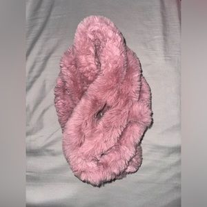 Pink Fuzzy Scarf